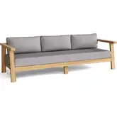 Palermo Outdoor Deep Seating Sofa in Teak & Cushion