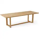 Catania Outdoor 102" Dining Table in Honey Teak