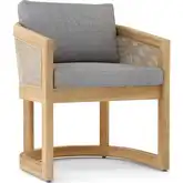 Catania Outdoor Dining Chair in Teak, Synthetic Rattan & Cushion