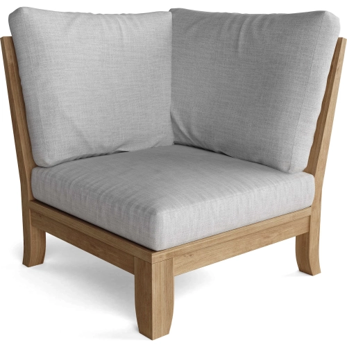 Luxe Outdoor Corner Modular Sectional Sofa Unit in Honey Teak