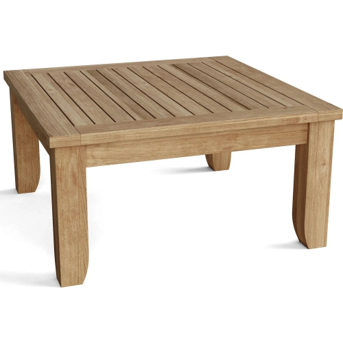 Luxe Outdoor Square Coffee Table in Honey Golden Brown Teak