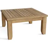 Luxe Outdoor Square Coffee Table in Honey Golden Brown Teak