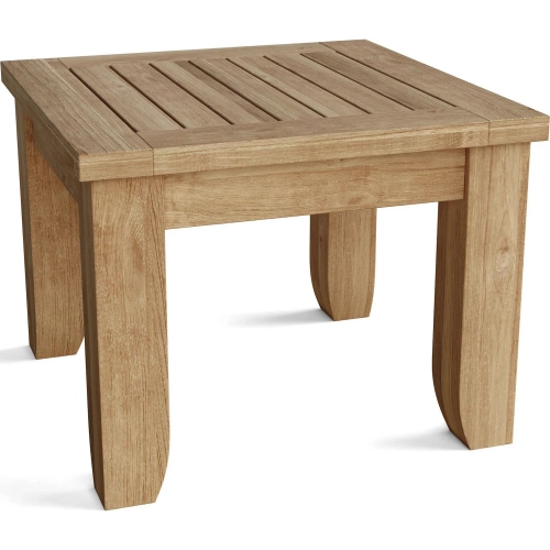 Luxe Outdoor Square Side Table in Honey Golden Brown Teak