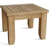 Luxe Outdoor Square Side Table in Honey Golden Brown Teak