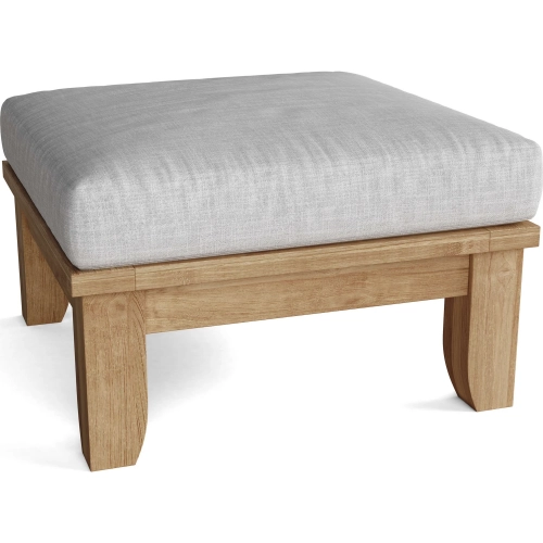 Luxe Outdoor Ottoman in Honey Teak