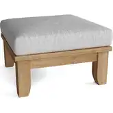 Luxe Outdoor Ottoman in Honey Teak