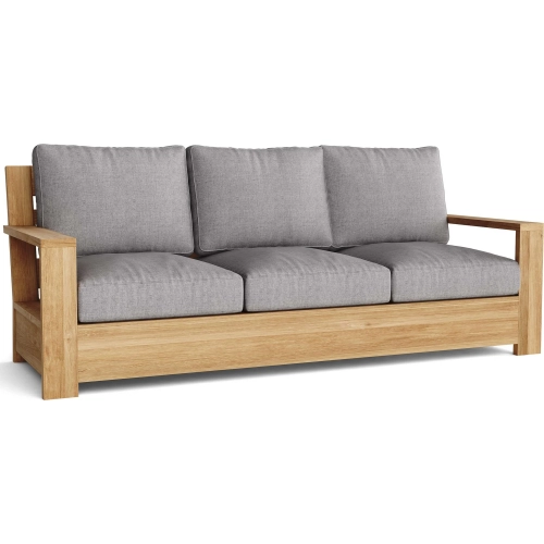 Madera Outdoor Deep Seating Sofa in Honey Teak & Cushion