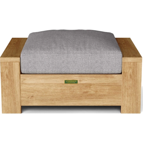 Madera Outdoor Ottoman in Honey Teak & Cushion