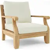 Riviera Outdoor Accent Armchair in Teak & Cushion