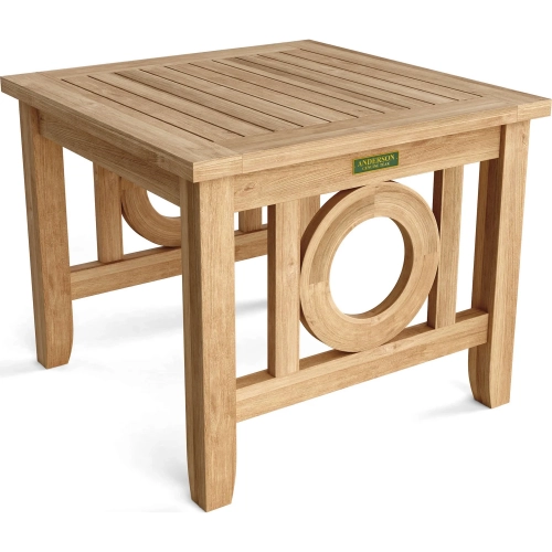 Natsepa Outdoor Square Side Table in Honey Golden Brown Teak