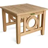Natsepa Outdoor Square Side Table in Honey Golden Brown Teak
