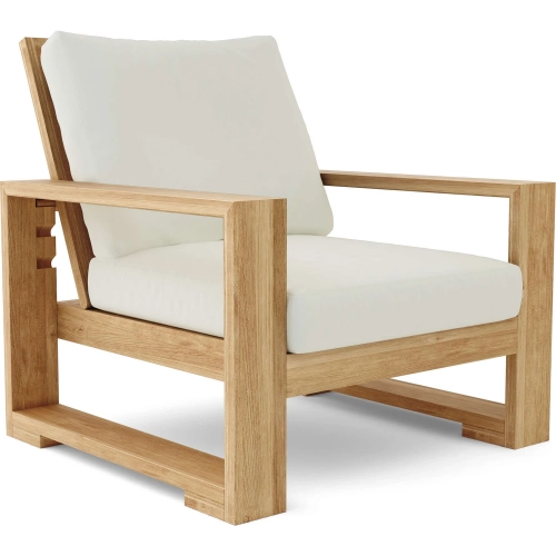 Capistrano Outdoor Deep Seating Armchair in Teak & Cushion