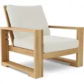 Capistrano Outdoor Deep Seating Armchair in Teak & Cushion