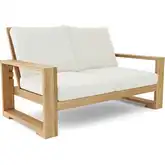 Capistrano Outdoor Deep Seating Loveseat in Teak & Cushion
