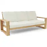 Capistrano Outdoor Deep Seating Sofa in Teak & Cushion