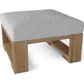 Capistrano Outdoor Deep Seating Ottoman in Teak & Cushion