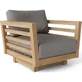 Cordoba Outdoor Deep Seating Swivel Armchair in Teak & Cushion