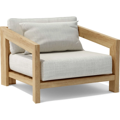 Smyrna Outdoor Lounge Armchair in Honey Golden Brown Teak
