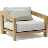 Smyrna Outdoor Lounge Armchair in Honey Golden Brown Teak