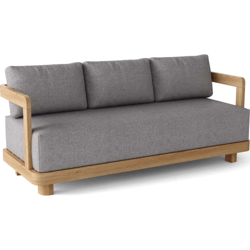 Granada Outdoor Deep Seating Sofa in Honey Golden Teak & Cushion
