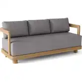 Granada Outdoor Deep Seating Sofa in Honey Golden Teak & Cushion