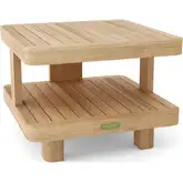 Granada Outdoor Side Table in Honey Golden Brown Teak