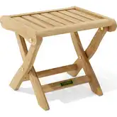 Katana Outdoor Ottoman in Honey Golden Brown Teak