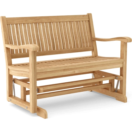 Del-Amo Outdoor 49" Glider in Honey Golden Brown Teak