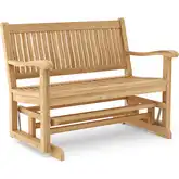 Del-Amo Outdoor 49" Glider in Honey Golden Brown Teak