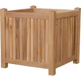 Planter Outdoor 22" Square Box in Honey Golden Brown Teak
