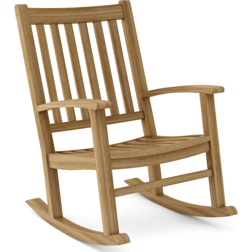 Palm Beach Outdoor Rocking Armchair in Honey Golden Brown Teak