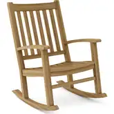 Palm Beach Outdoor Rocking Armchair in Honey Golden Brown Teak