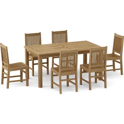 Montage & Saratoga Outdoor 7-Piece Dining Set in Honey Golden Teak