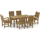 Montage & Chester Outdoor 7-Piece Dining Set in Honey Golden Teak