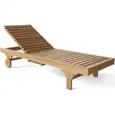 Capri Sun Lounger Adjusted Back & Side Tray in Honey Golden Brown Teak
