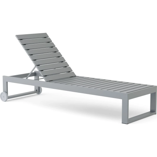 Lucca Outdoor Sun Lounger in Dark Gray Aluminum & Cushion