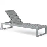 Lucca Outdoor Sun Lounger in Dark Gray Aluminum & Cushion
