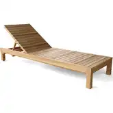 SouthBay Outdoor Sun Lounger in Honey Golden Brown Teak