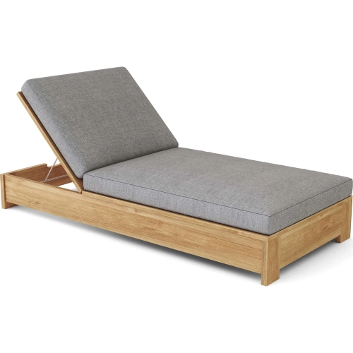 Madera Outdoor Sun Lounger in Honey Golden Brown Teak