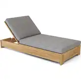 Madera Outdoor Sun Lounger in Honey Golden Brown Teak
