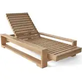 Capistrano Outdoor Sun Lounger in Honey Golden Brown Teak