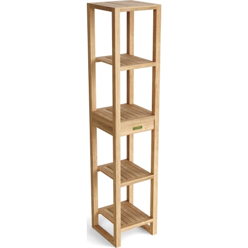 Spa Outdoor 4 Shelf Tower in Honey Golden Brown Teak