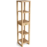 Spa Outdoor 4 Shelf Tower in Honey Golden Brown Teak