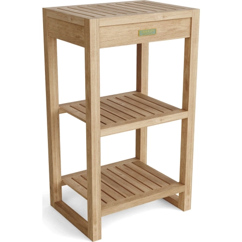 Spa Outdoor 2 Shelf Tower in Honey Golden Brown Teak