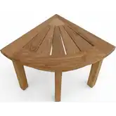 Spa Outdoor Shower Stool Corner in Honey Golden Brown Teak