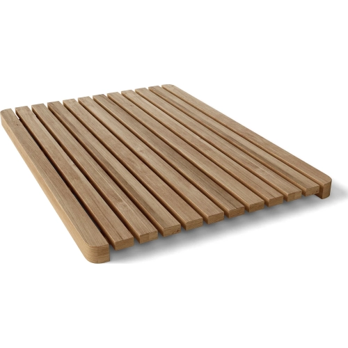 Spa Outdoor 25" x 18" Shower Mat in Honey Golden Brown Teak