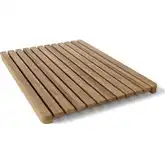 Spa Outdoor 25" x 18" Shower Mat in Honey Golden Brown Teak