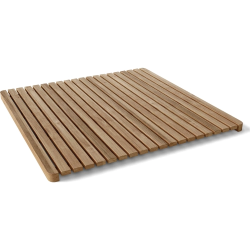 Spa Outdoor Shower 30" Square Mat in Honey Golden Brown Teak