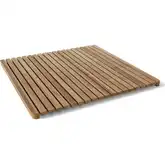 Spa Outdoor Shower 30" Square Mat in Honey Golden Brown Teak