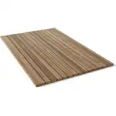 Spa Outdoor 31" x 20" Roll-It-and-Go Shower Mat in Honey Golden Brown Teak